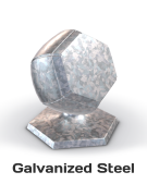 Galvanized Steel Blender material WebGL preview