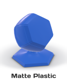 Matte Plastic Blender material WebGL preview