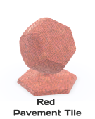 Red Pavement Blender material WebGL preview