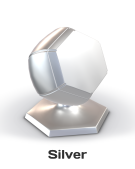 Silver Blender material WebGL preview