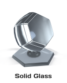 Solid Glass Blender material WebGL preview