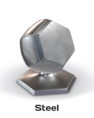 Steel Blender material WebGL preview
