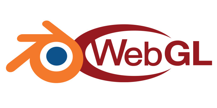 Blender and WebGL logos