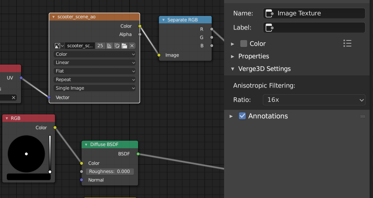 Anisotripic filterning in Blender 2.80