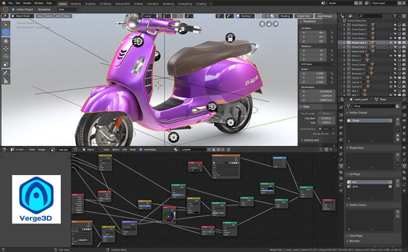 Verge3D 2.9 for Blender 发布,WebGL 应用构建框架- 编程语言资讯- 社区