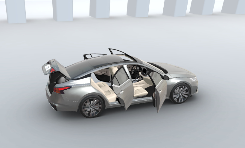 3D car configurator - doors open