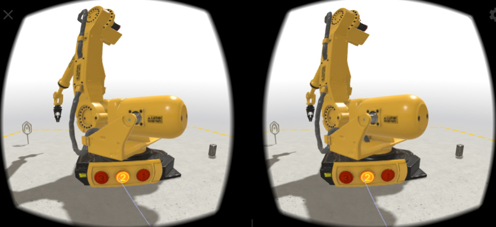 industrial robot VR experience