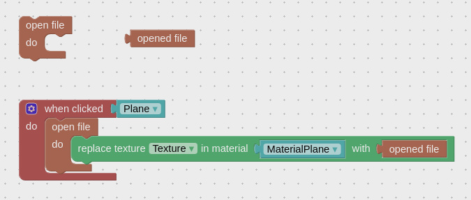 selecting a file from user computer for using as texture