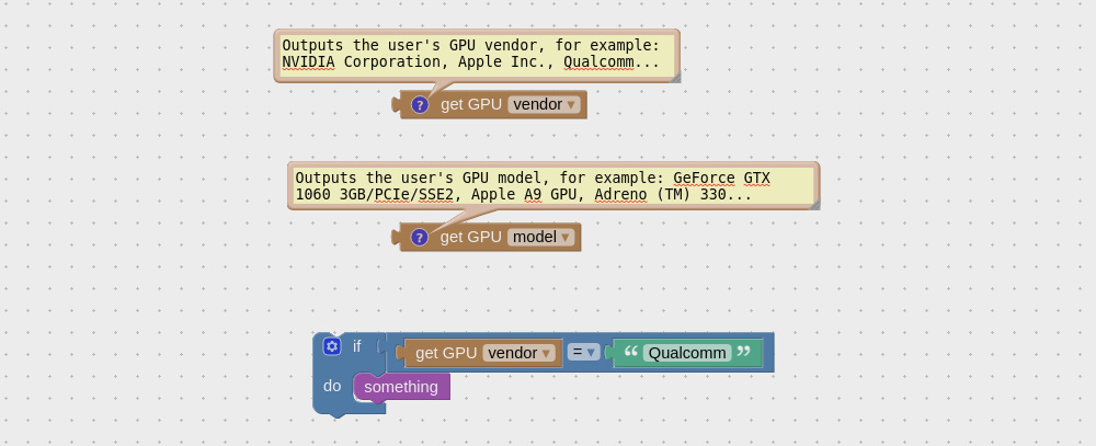 get GPU vendor and model from WebGL context