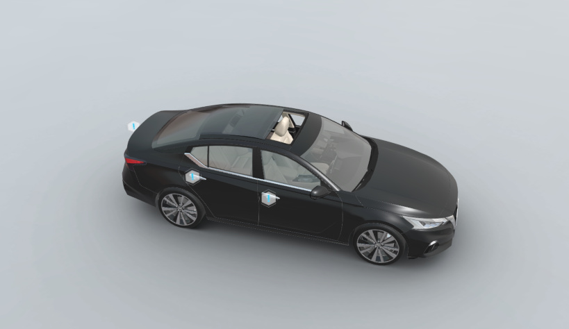 3D car configurator - view from above