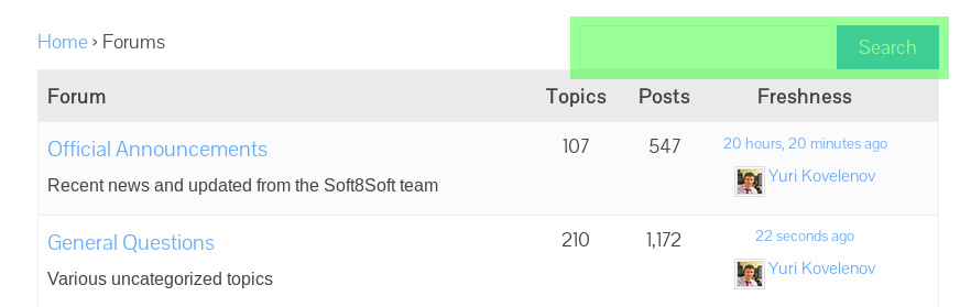 soft8soft forum search box