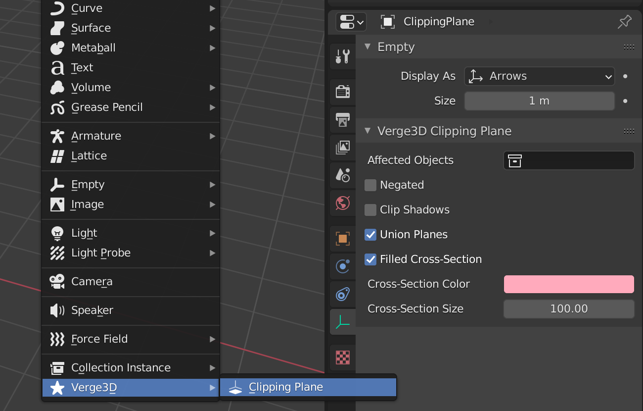 adding Clipping Planes in Verge3D for Blender