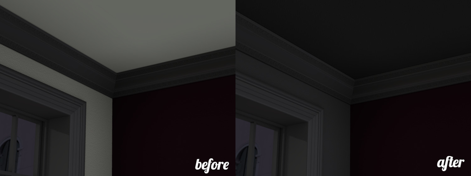 comparison of rendering quality with light probes custom influence enabled