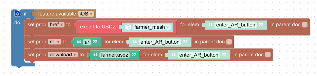 Verge3D export USDZ puzzle in action