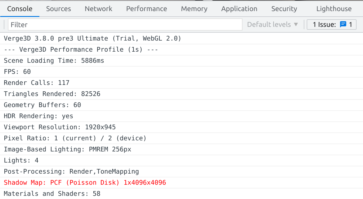 another output of the performance profile puzzle that shows potentially problematic issues