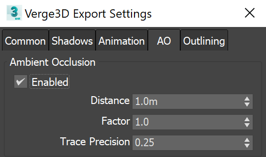 3ds max - ambient occlusion settings