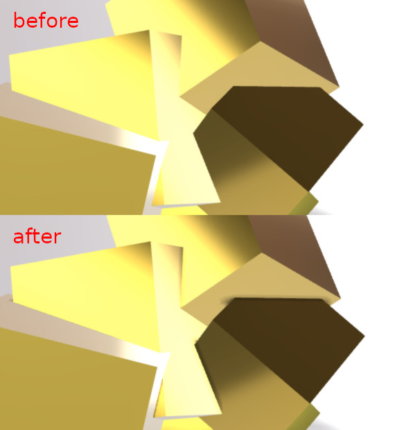 ambient occlusion works better with Blender BSDF materials