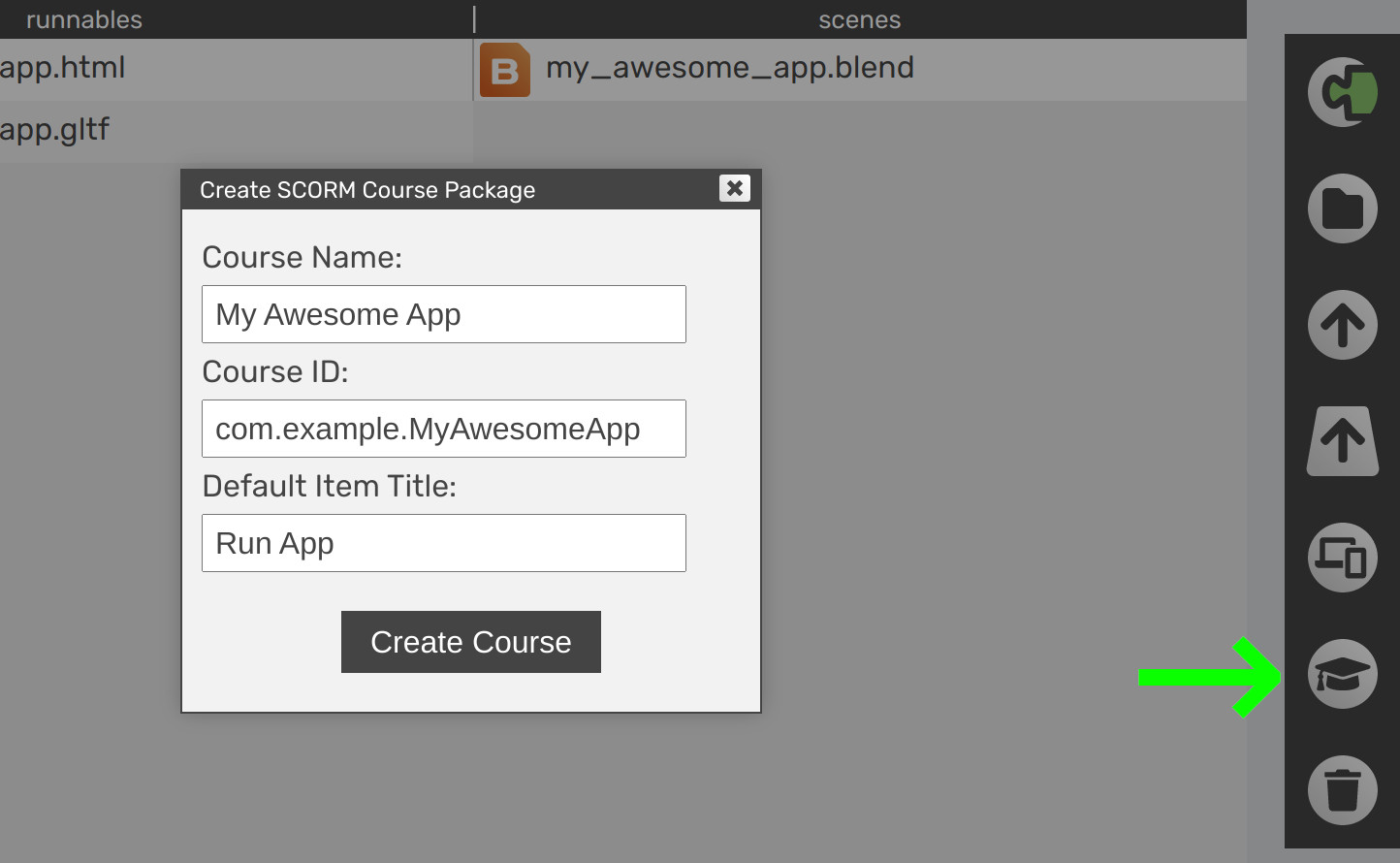 converting Verge3D web app to SCORM