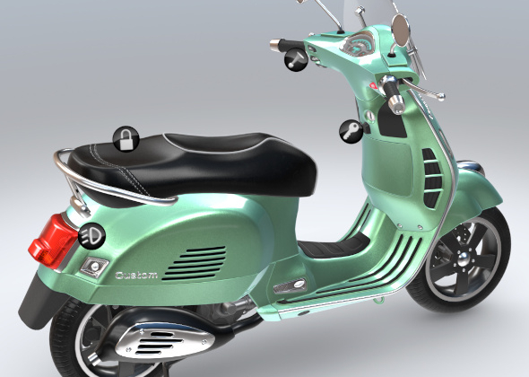 Scooter – 3D Product Customizer<br>Available with Verge3D