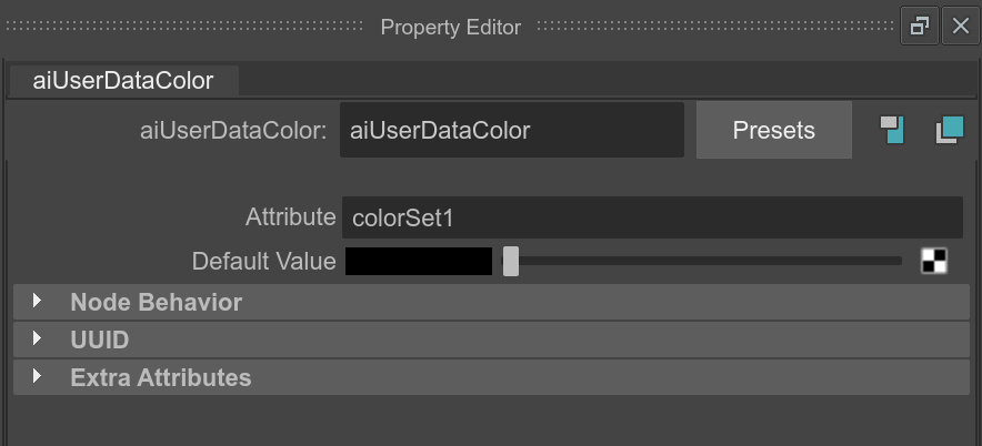 Maya - vertex colors via aiUserDataColor node - custom attributes