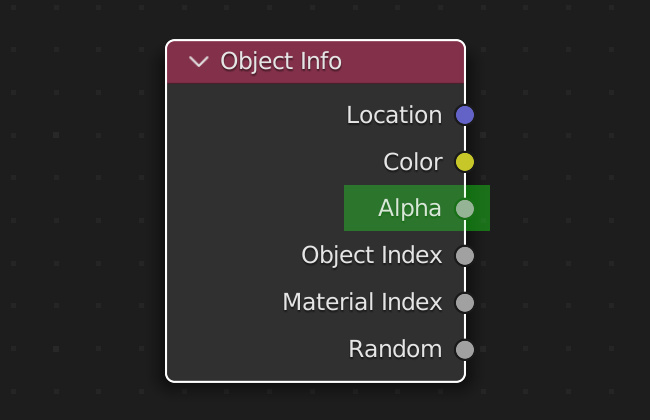 Blender - node Object Info