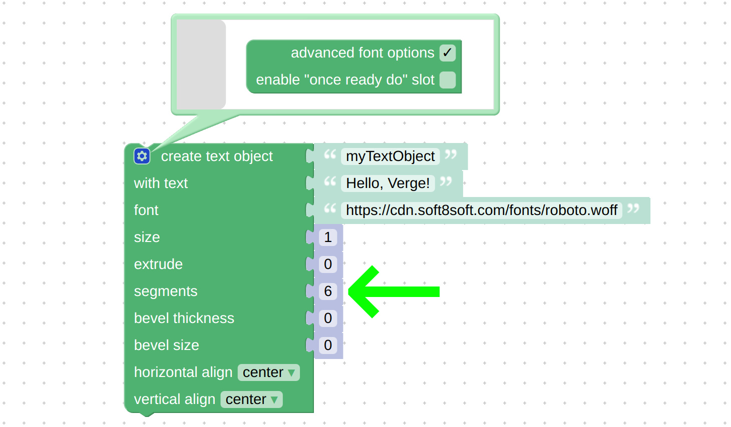 puzzle create text object 