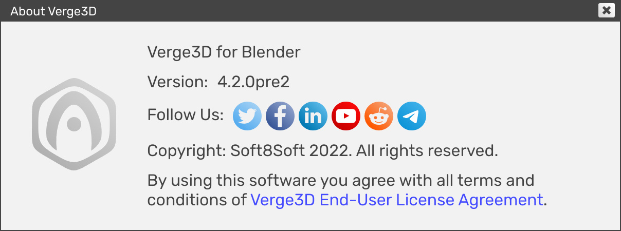 verge3d app manager about window