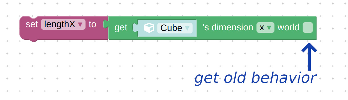 updated get dimension visual block