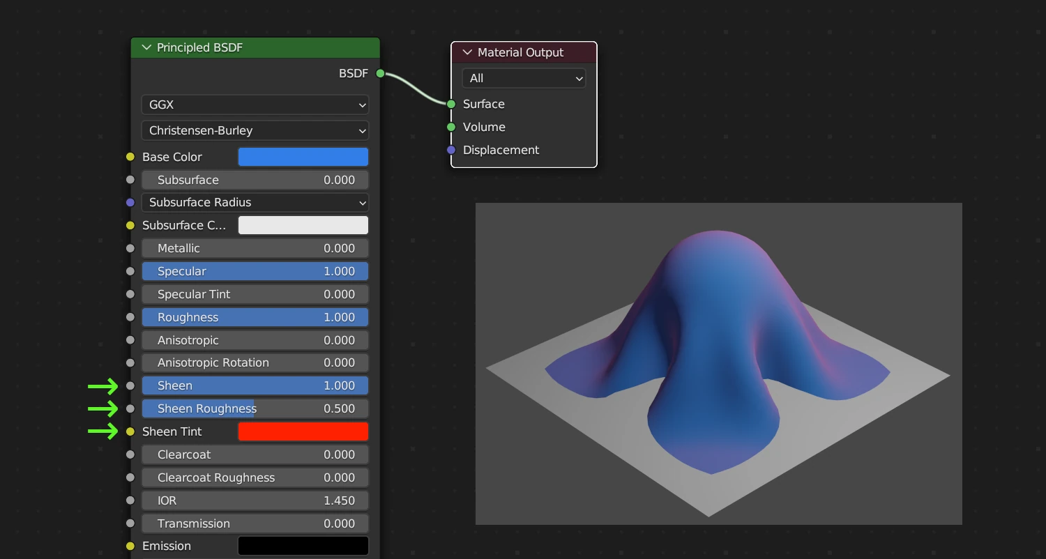 Verge3D for Blender: principled bsdf node