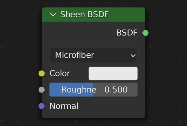 Verge3D for Blender: sheen bsdf node
