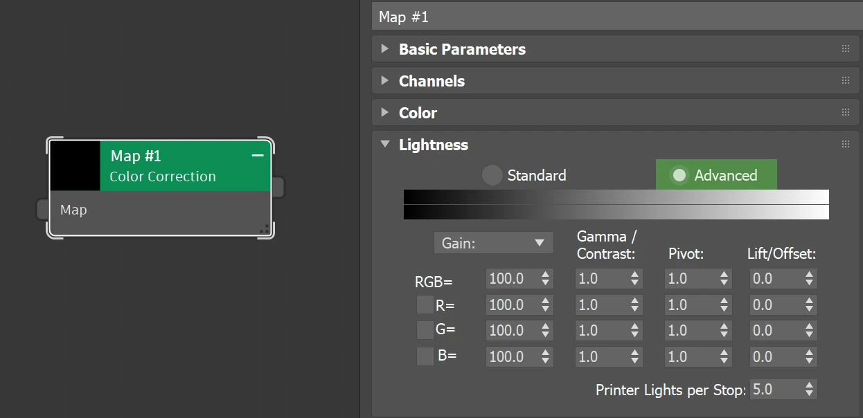 Verge3D for 3ds Max: color correction map