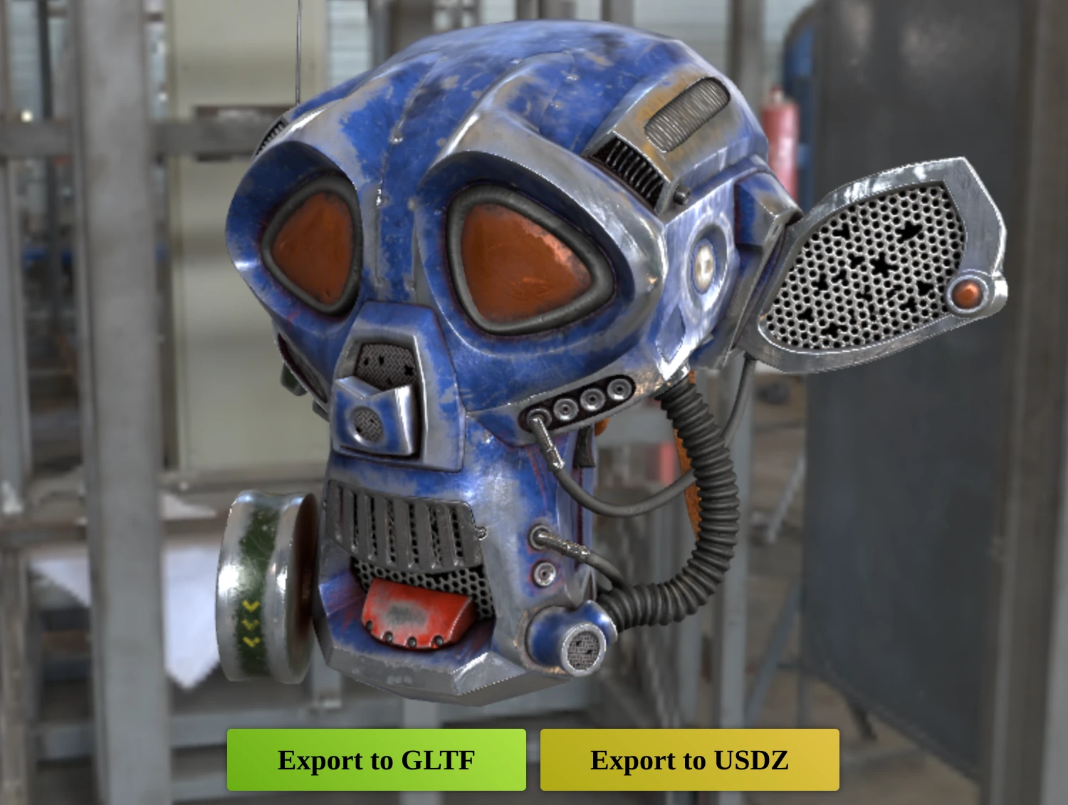 Verge3D for 3ds Max and Maya: gltf compat demo with new export buttons 