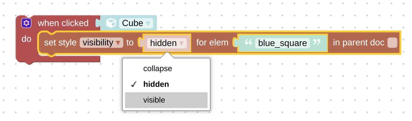 Verge3D for 3ds Max and Maya: CSS options in drop-down