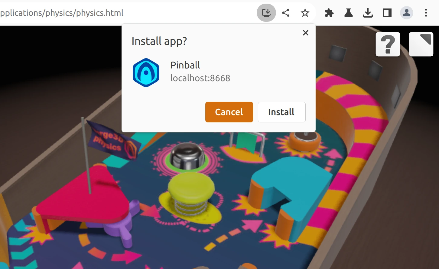 Verge3D for 3ds Max and Maya: installing app as PWA