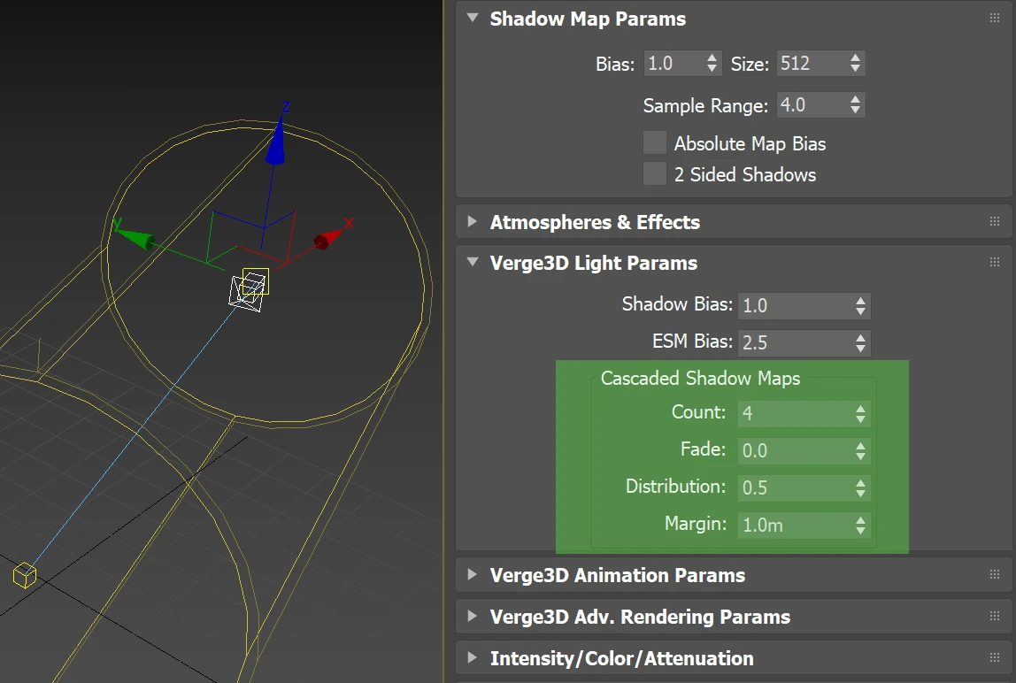 Verge3D for 3ds Max and Maya: cascaded shadow maps (CSM)