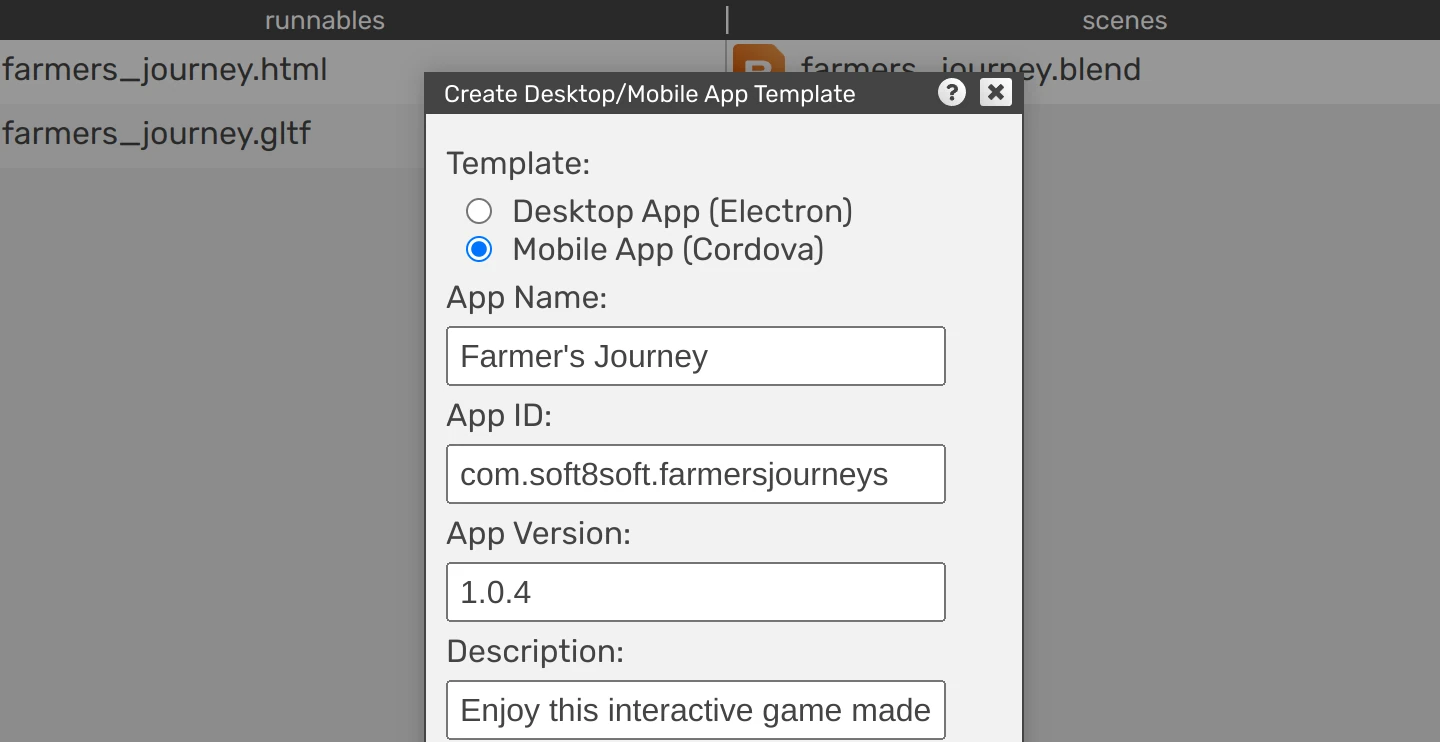 Verge3D for Blender: create desktop and mobile apps