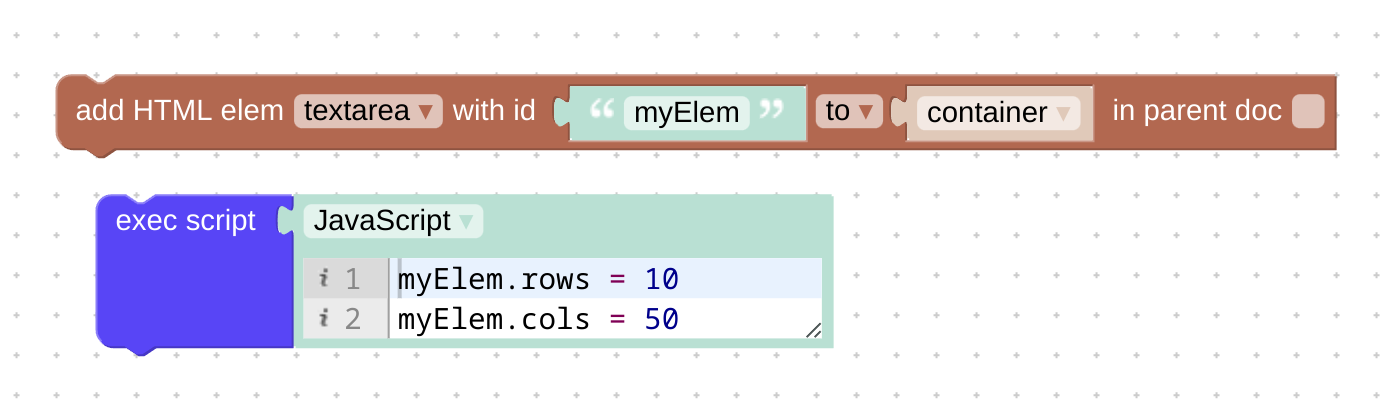 Setting textarea columns rows with no coding